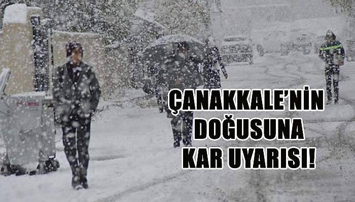 Çanakkale'nin doğusuna kar geliyor