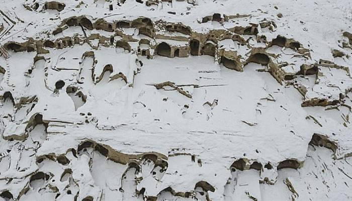 Dünyanın en büyük yeraltı şehri karla kaplandı
