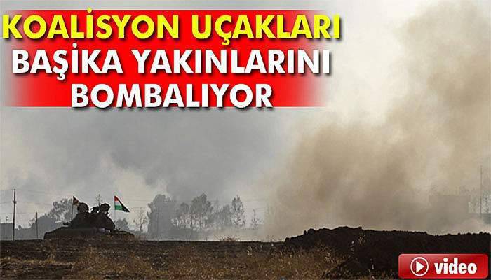 Koalisyon uçakları Başika yakınındaki köyleri bombalıyor