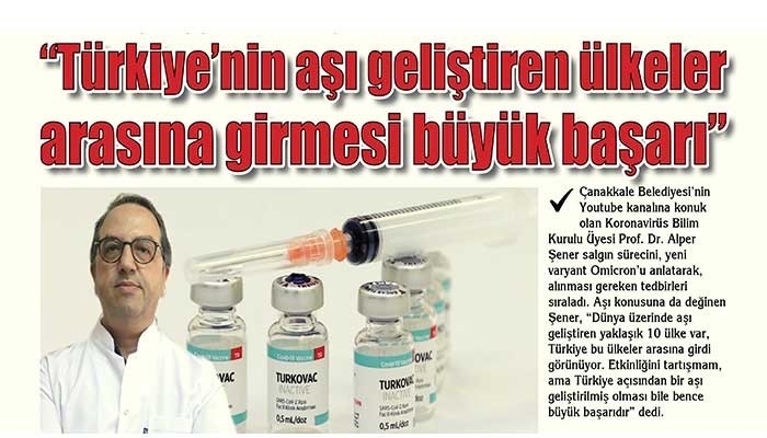 “Türkiye’nin aşı geliştiren ülkeler arasına girmesi büyük başarı”