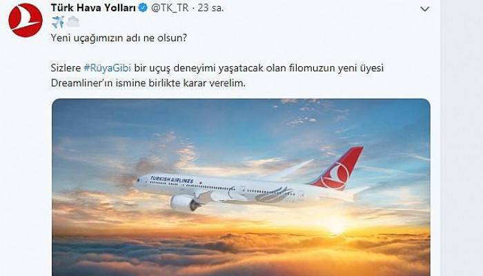 THY YENİ UÇAĞINA İSİM ARANIYOR 