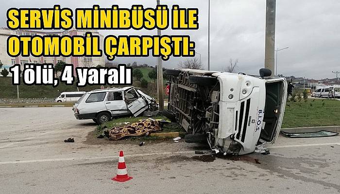 Çanakkale’de servis minibüsü ile otomobil çarpıştı: 1 ölü, 4 yaralı 