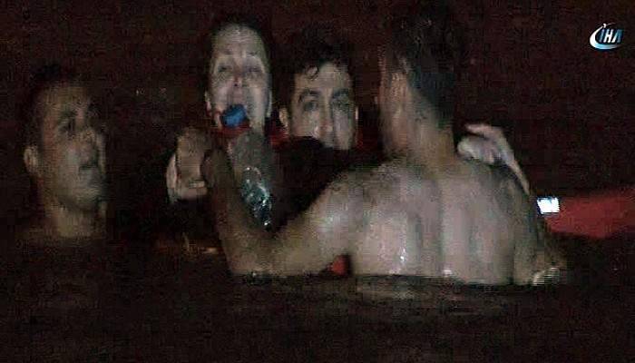 Baraj gölüne atlayan kadını gençler kurtardı