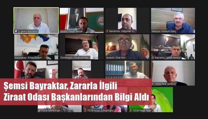 Şemsi Bayraktar, Zararla İlgili Ziraat Odası Başkanlarından Bilgi Aldı