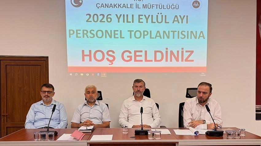 Çanakkale İl Müftülüğünde Eylül Ayı Personel Toplantısı Yapıldı