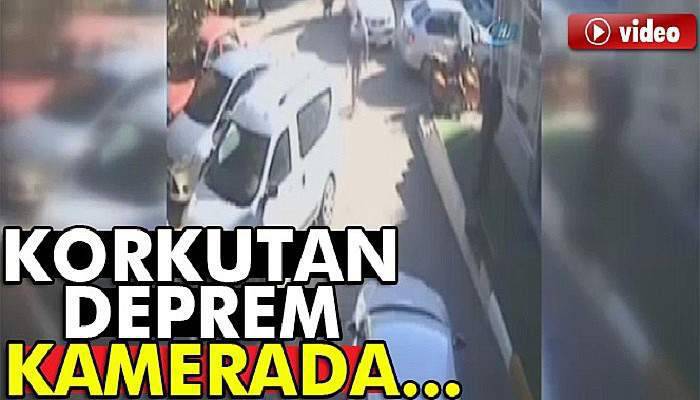 Çorum'daki deprem anları güvenlik kamerasında