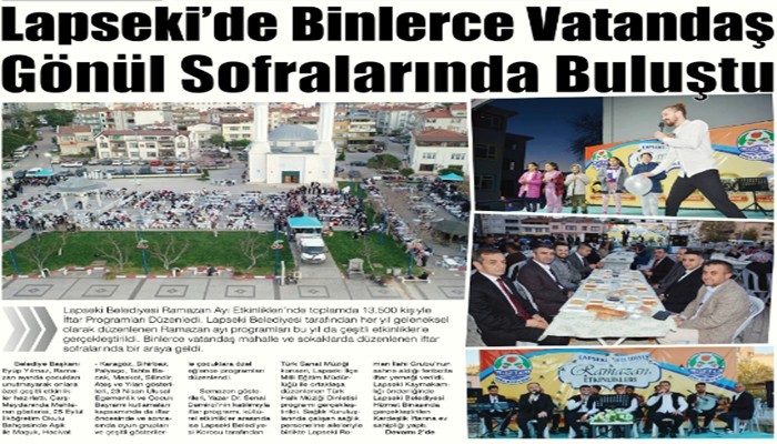 BİNLERCE VATANDAŞ GÖNÜL SOFRASINDA