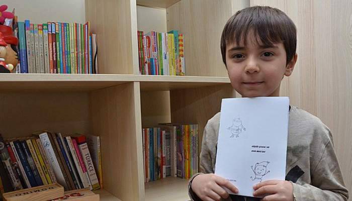 7 yaşındaki Batu hayali öyküsünü kitaba çevirdi