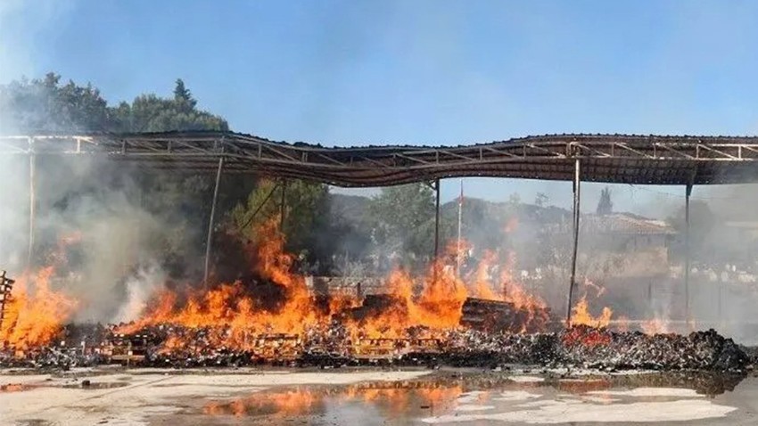 Çan’da Kereste İşletmesinde Yangın Paniği