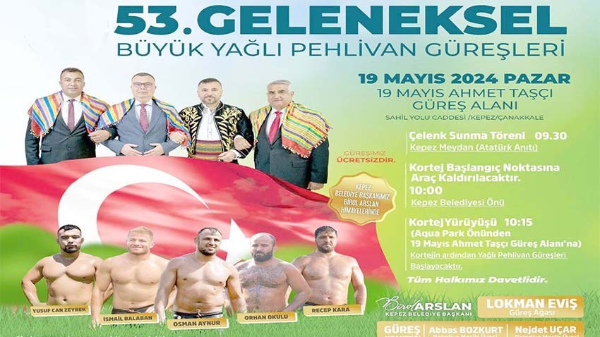 Kepez'de pehlivanlar meydana çıkacak