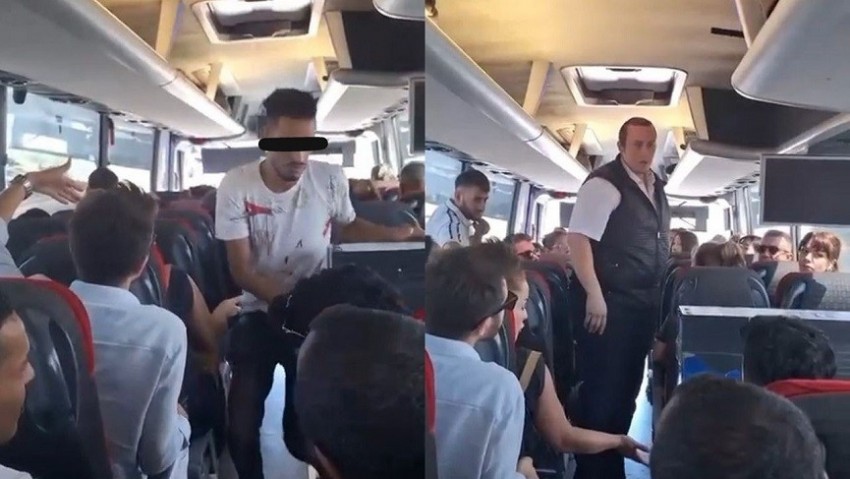 Otobüs İçinde utandırıcı olay: Yolcuların tepkisiyle şahıs atıldı (VİDEO)
