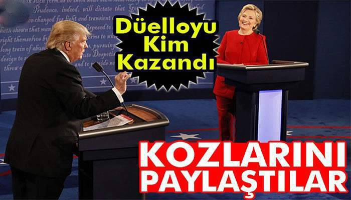 Clinton ve Trump, televizyon düellosunda kozlarını paylaştı