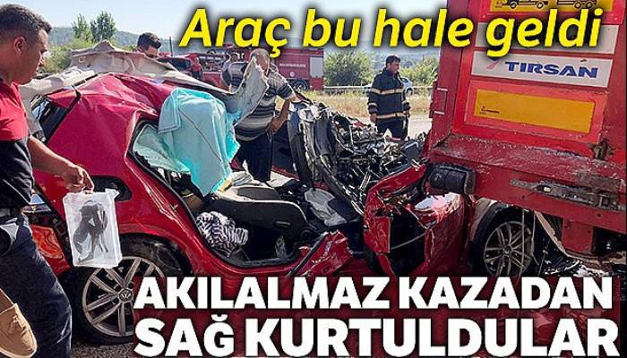 Akılalmaz kazadan sağ kurtuldular