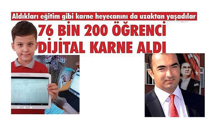 Çanakkale’de 76 bin 200 öğrenci dijital karne aldı