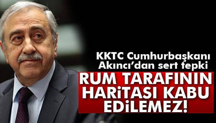 KKTC Cumhurbaşkanı Akıncı: 'Rum tarafının haritası kabul edilemez'