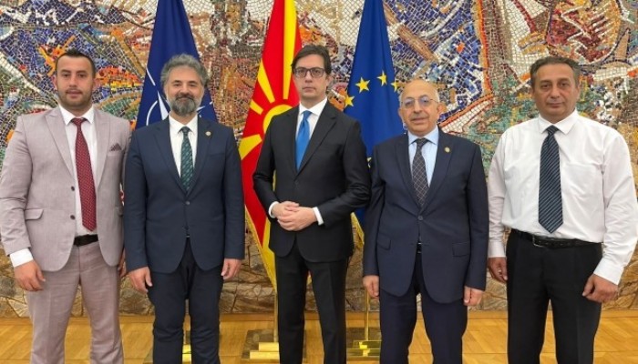 ÇOMÜ Heyeti, Kuzey Makedonya Cumhuriyeti Cumhurbaşkanını Ziyaret Etti