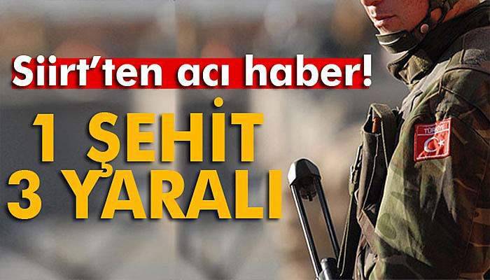 Siirt'te zırhlı araç devrildi: 1 şehit, 3 yaralı