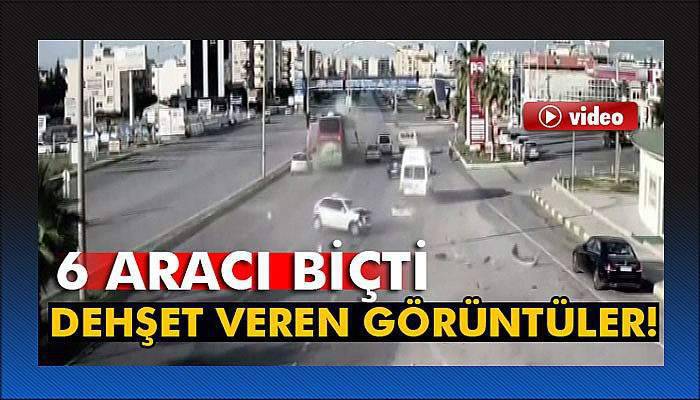 Freni patlayan yolcu otobüsünün dehşet saçtığı anlar MOBESE'ye yansıdı