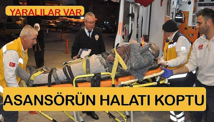 Asansörün halatı koptu: 2 yaralı