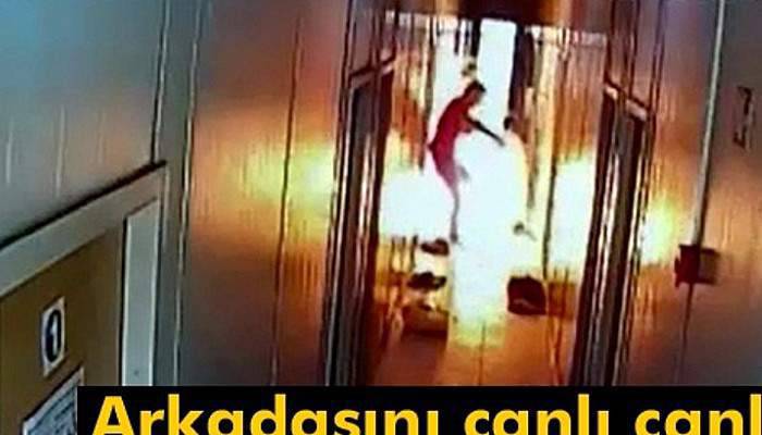 İşçinin yakılarak öldürülmesi güvenlik kamerasında