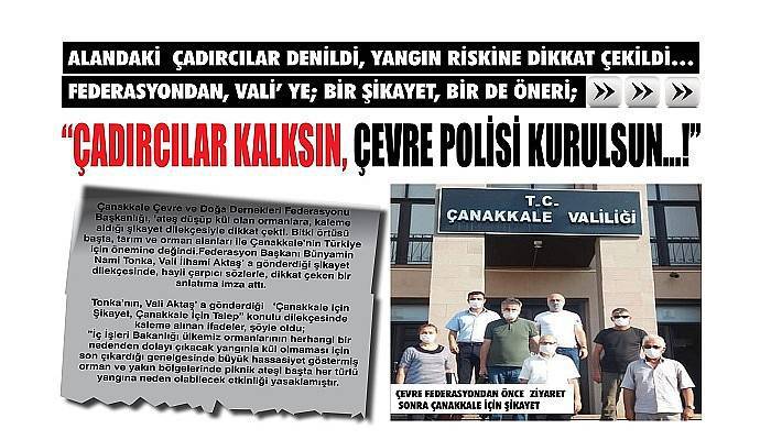 ALANDAKİ ÇADIRCILAR DENİLDİ, YANGIN RİSKİNE DİKKAT ÇEKİLDİ…