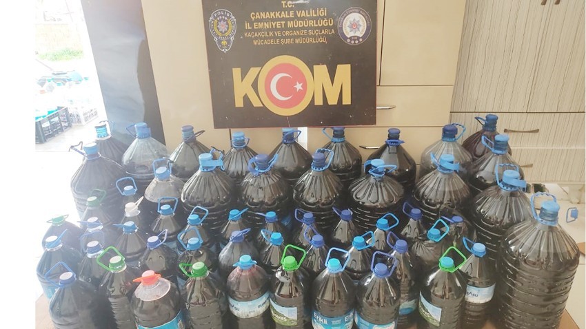 1027 litre sahte içki ele geçirildi