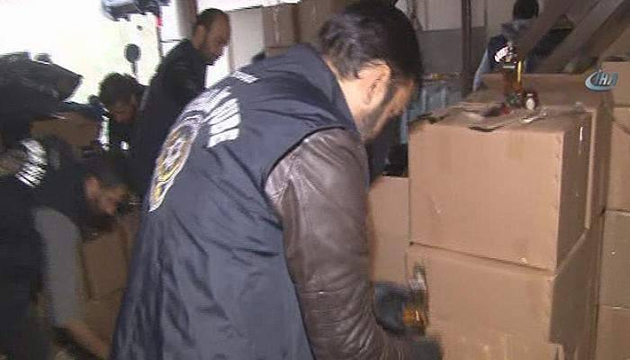 Özel düzenekli sahte içki imalathanesine operasyon