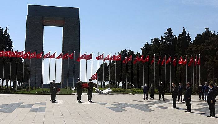 Çanakkale Kara Savaşları’nın 105. yıl dönümünde sade tören (VİDEO)