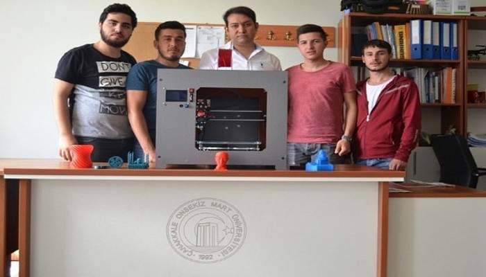 Bigalı öğrenciler 3D printer cihazı üretti