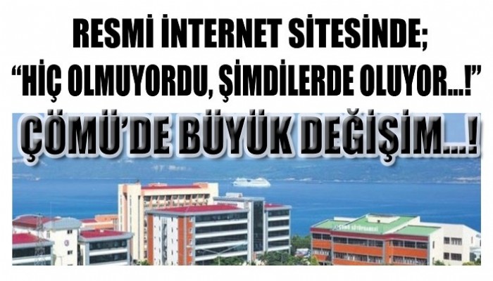 RESMİ İNTERNET SİTESİNDE; 'HİÇ OLMUYORDU, ŞİMDİLERDE OLUYOR…!'