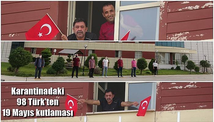 Karantinadaki 98 Türk'ten 19 Mayıs kutlaması (VİDEO)