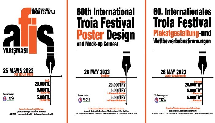 Troia Festivali Afiş Tasarım ve Uygulama Yarışması Başladı