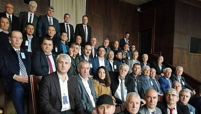 Çan muhtarları TBMM’de AK Parti grup toplantısına katıldı