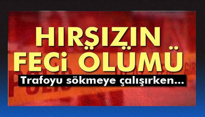 Trafoyu sökmeye çalışan hırsızı elektrik çarptı