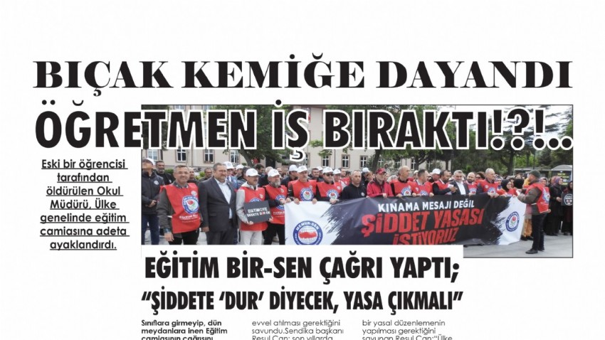 BIÇAK KEMİĞE DAYANDI ÖĞRETMEN İŞ BIRAKTI!?!..