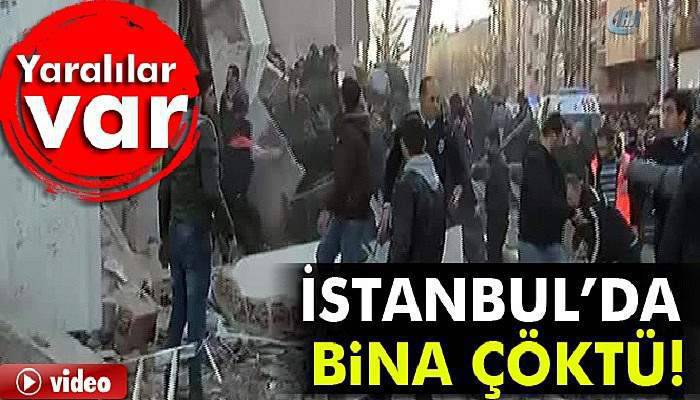  Zeytinburnu'nda bina çöktü