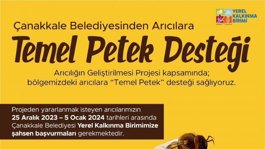 Çanakkale Belediyesinden Arıcılara Temel Petek Desteği