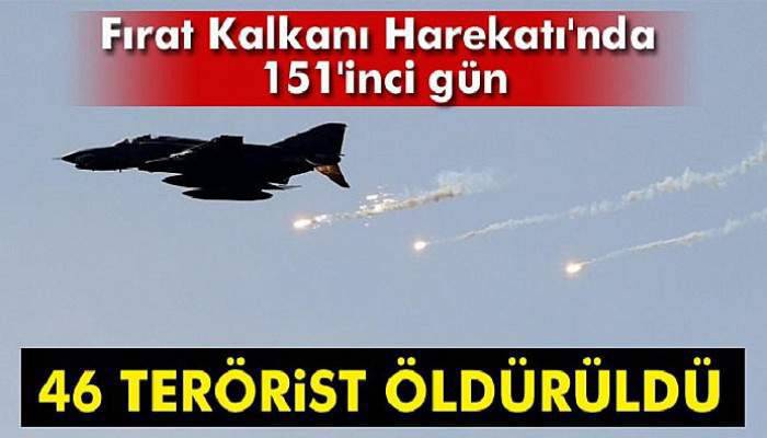  TSK: 46 DEAŞ terör örgütü mensubu etkisiz hale getirildi