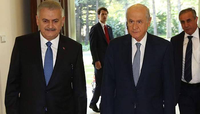 Başbakan Yıldırım ve Bahçeli görüşmesi sona erdi