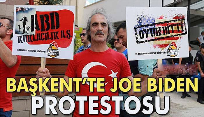 ABD Büyükelçiliği önünde Joe Biden protestosu