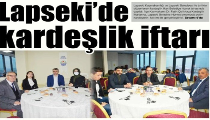 Lapseki’de kardeşlik iftarı