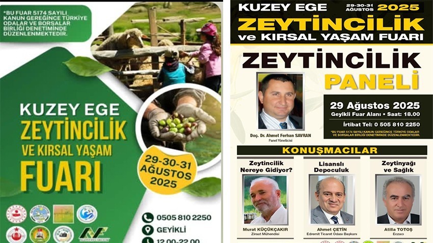 Kuzey Ege Zeytincilik ve Kırsal Yaşam Fuarı Geyikli’de Başlıyor