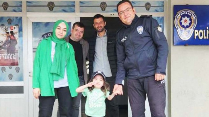 Minik Merve’den Polis Abilerine Ziyaret