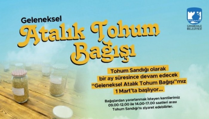 Geleneksel Atalık Tohum Bağışı Başlıyor