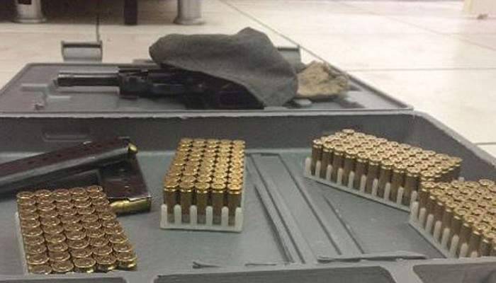 Samanlıkta tabanca ve mermi ele geçirildi