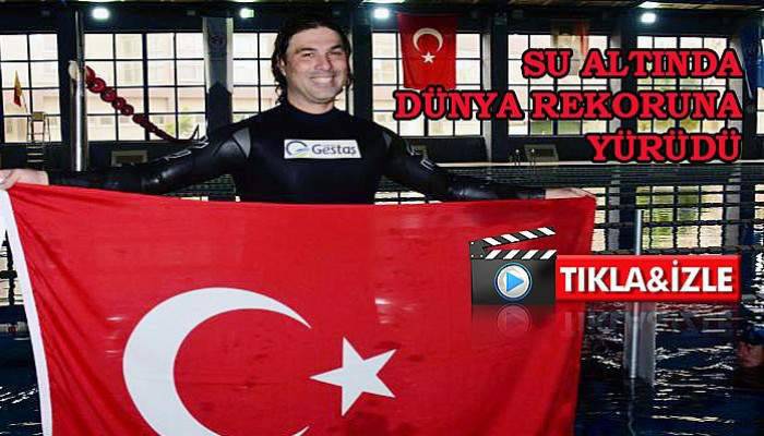 Sualtında 82.57 Metre Yürüyerek Rekor Kırdı
