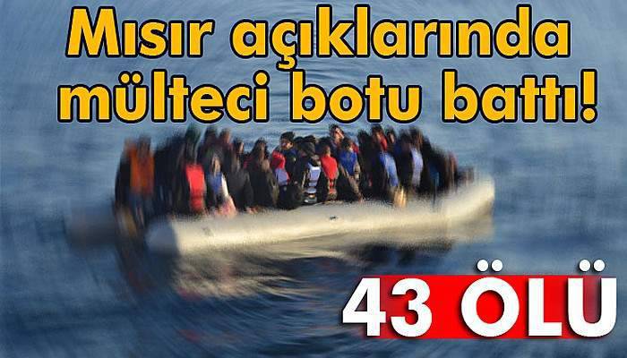 Mısır açıklarında mülteci botu battı