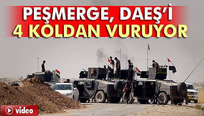 Peşmerge, DAEŞ’i 4 koldan vuruyor