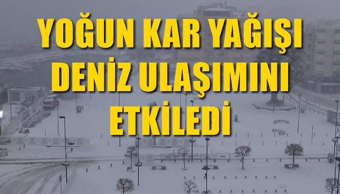 Çanakkale'de yoğun kar yağışı deniz ulaşımını etkiledi (VİDEO)