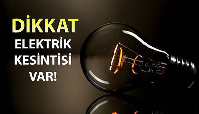  Dikkat Çanakkale’de Elektrik Kesintisi 